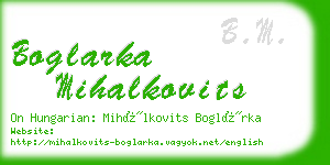 boglarka mihalkovits business card